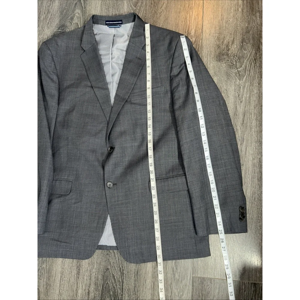 Tommy Hilfiger 44R Gray Two Button Wool Blazer DBL Vent